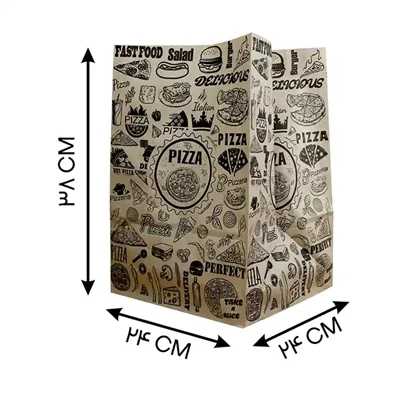 پاکت حمل پیتزا تکنفره چاپدارکد:kfp24